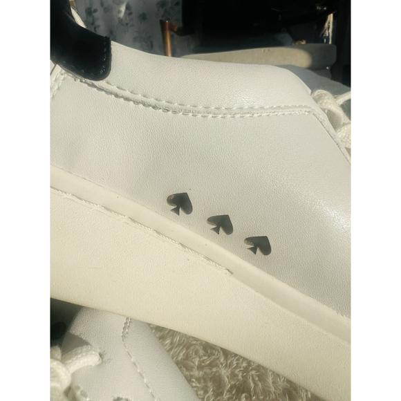 Kate Spade Lift Leather, Athletic Shoes, Arctic White, Black Size 7.5 Spades - Picture 5 of 16